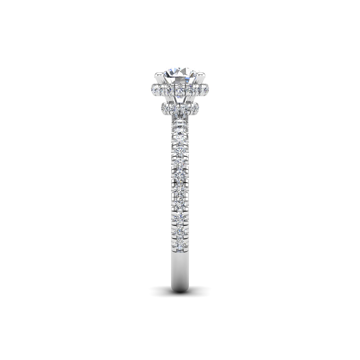 Amanda Double Hidden Halo Engagement Ring